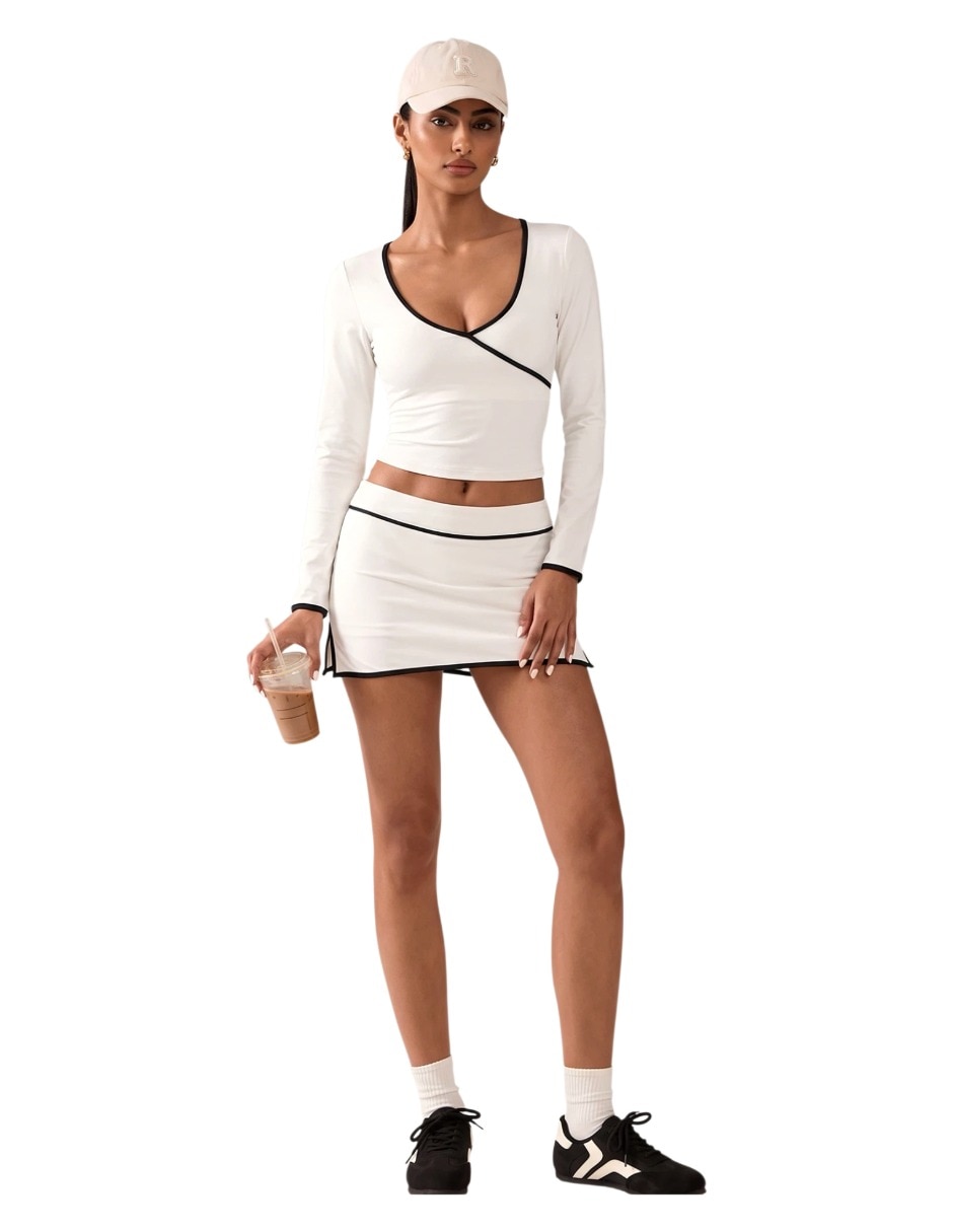 Conjunto deportivo regular con elástico para mujer 5