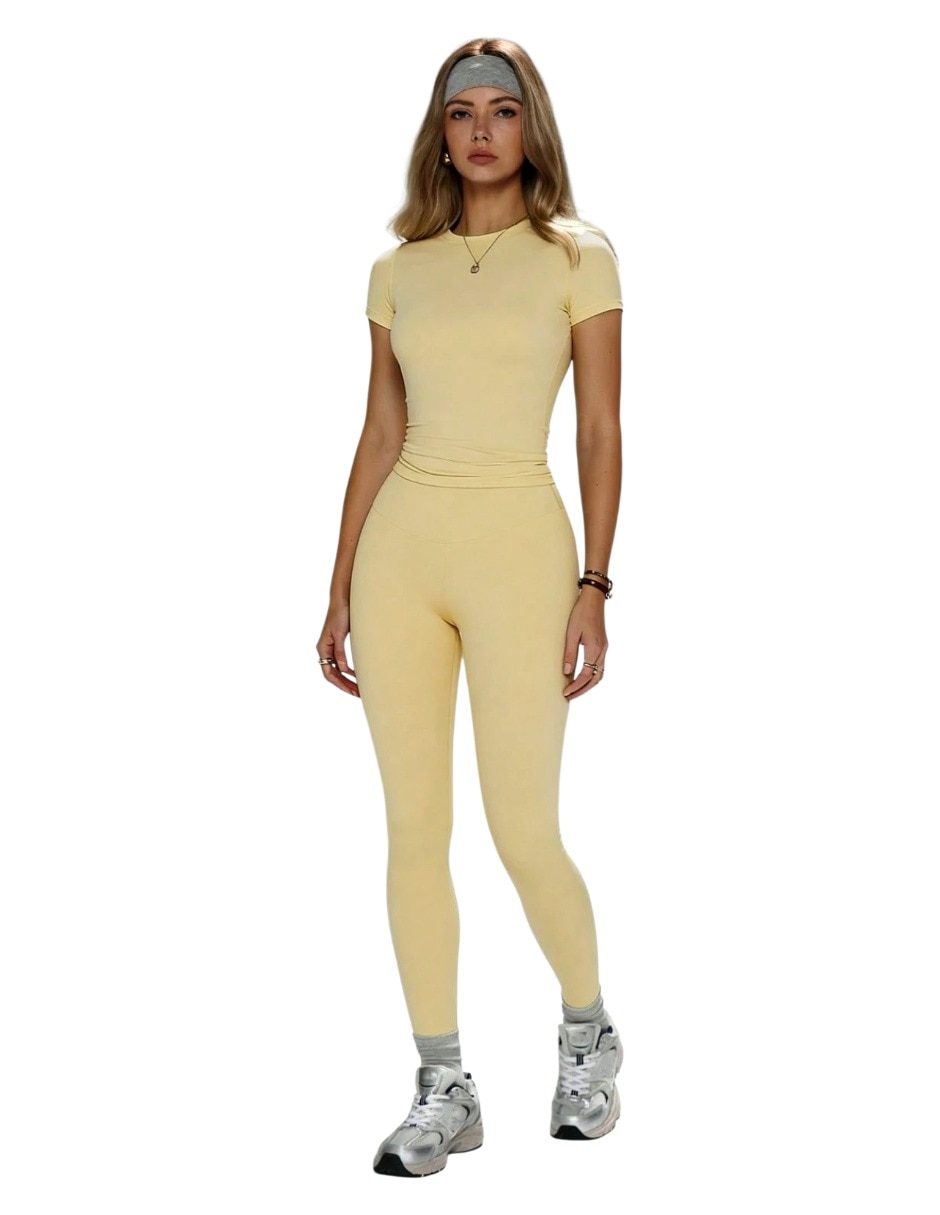 Conjunto deportivo regular con elástico para mujer 5