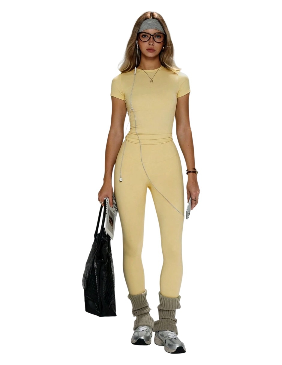 Conjunto deportivo regular con elástico para mujer 6