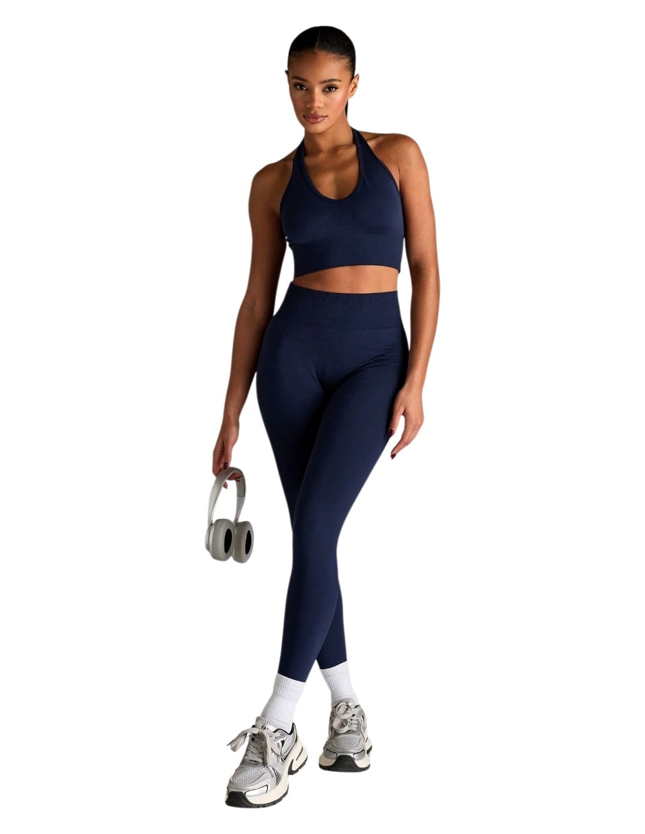 Conjunto deportivo regular con elástico para mujer