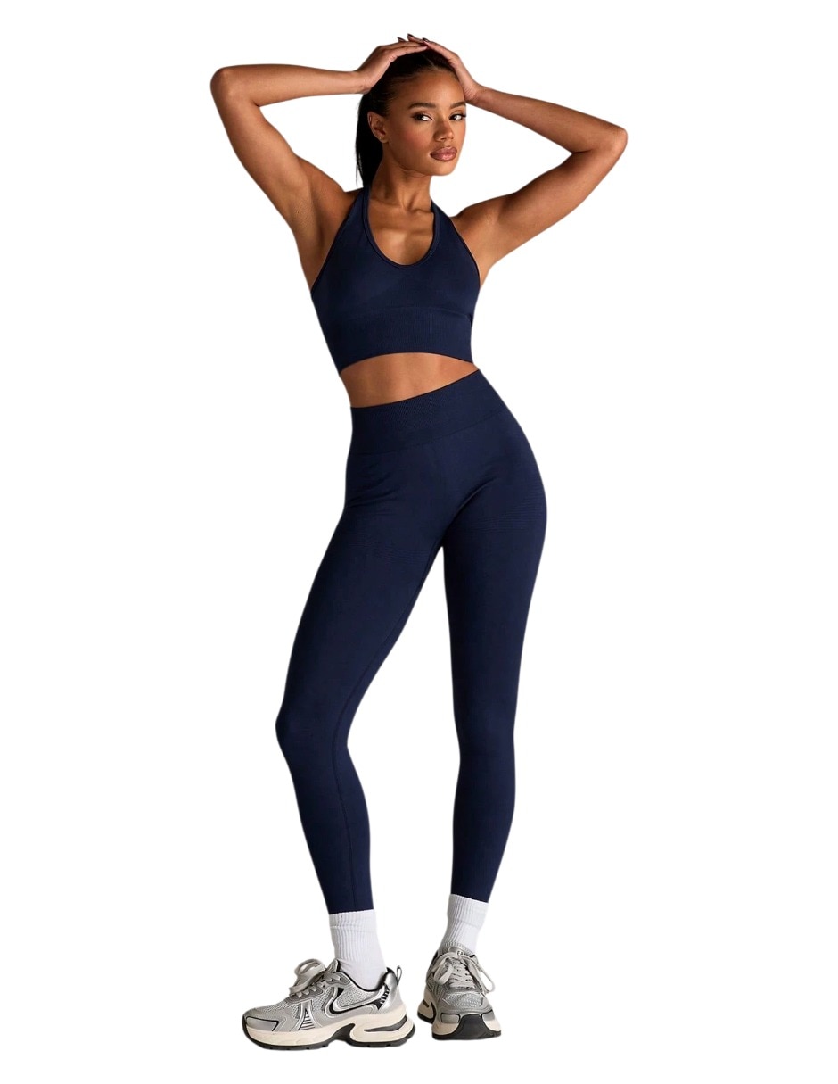 Conjunto deportivo regular con elástico para mujer 2