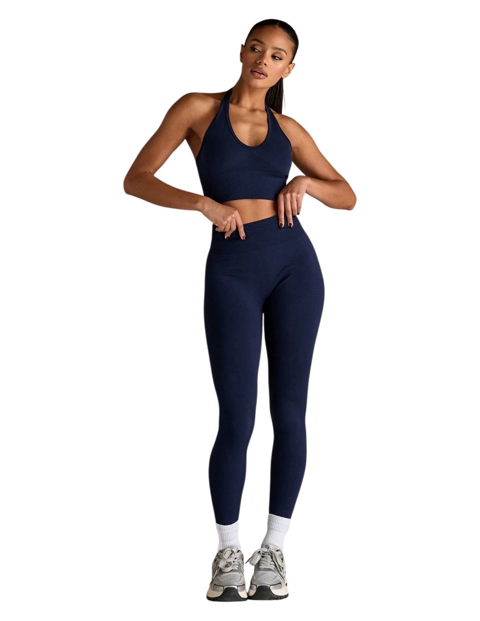 Conjunto deportivo regular con elástico para mujer 4