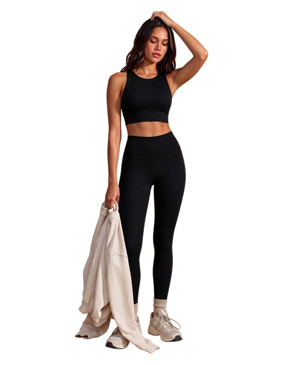 Conjunto deportivo regular con elástico para mujer 5